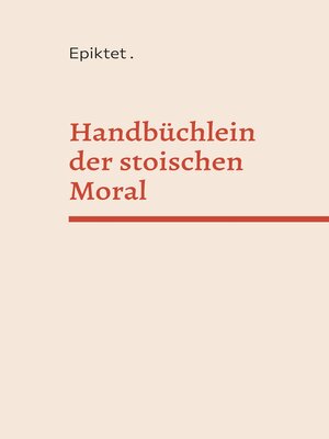 cover image of Handbüchlein der stoischen Moral